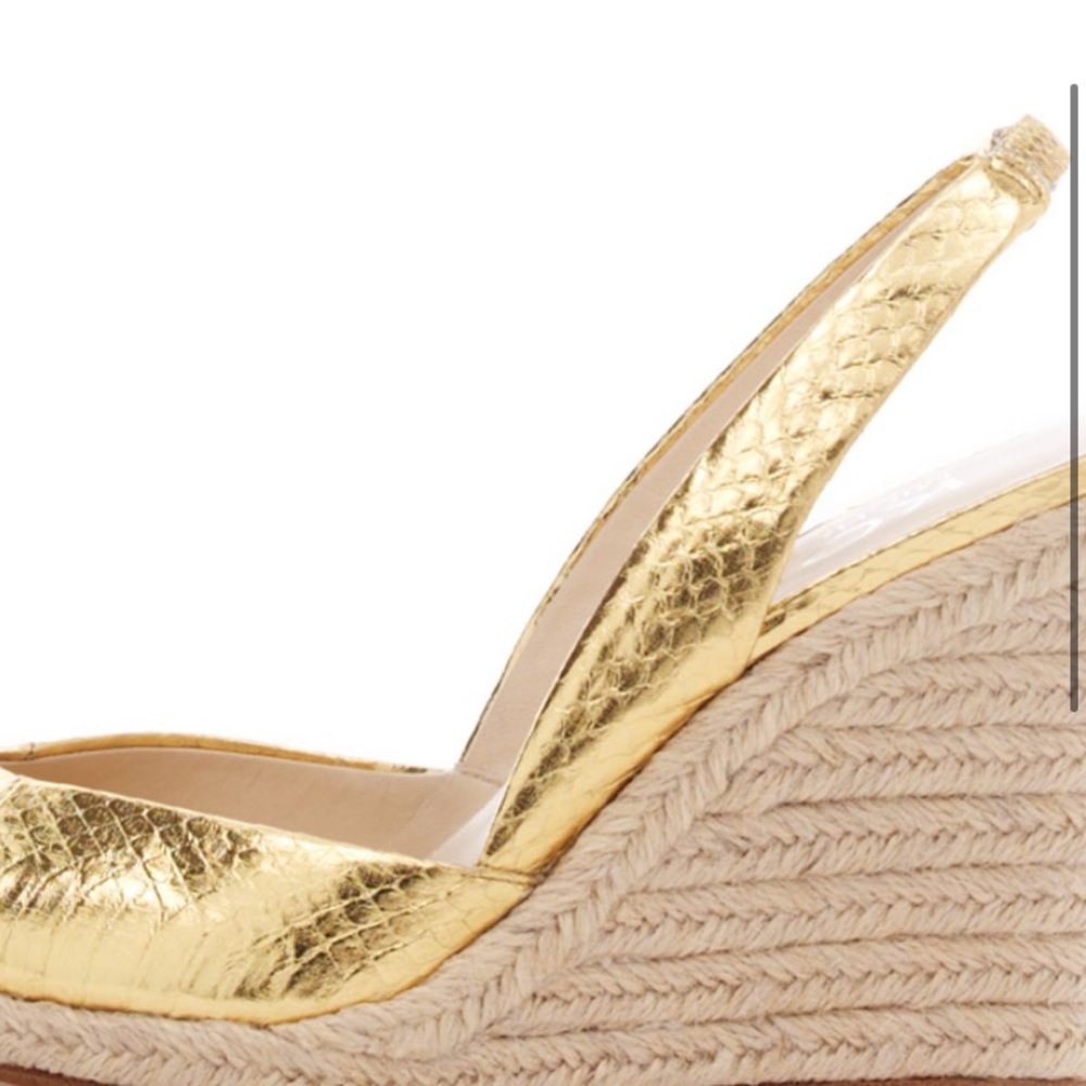 Michael Kors Vivian Slingback Wedge in Gold
